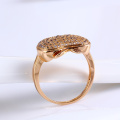 11769 Ladies finger gold ring design apple shape pave white zircon popular style best quality ring